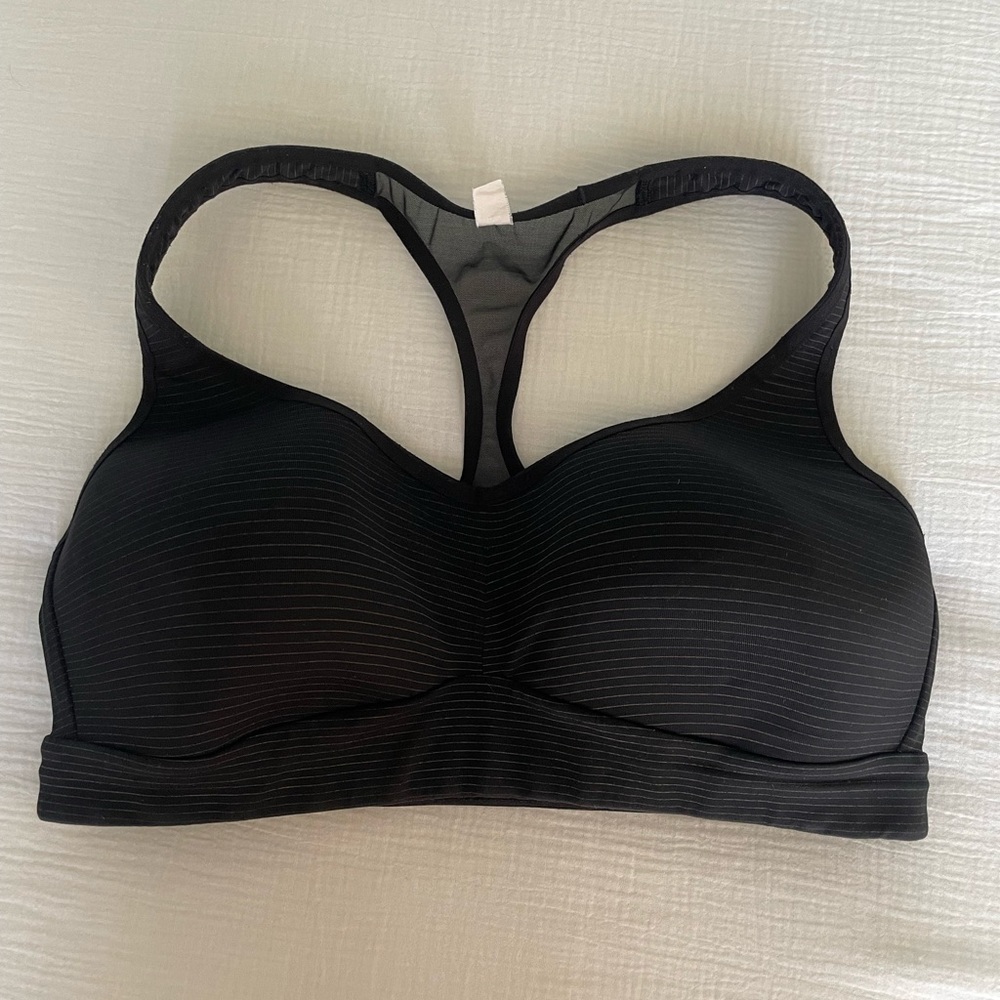 Lululemon Sports Bra Racerback Size 10 Black